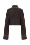 SWAYING/KNIT velvet small lapel jacket SW23AW1T72 coffee